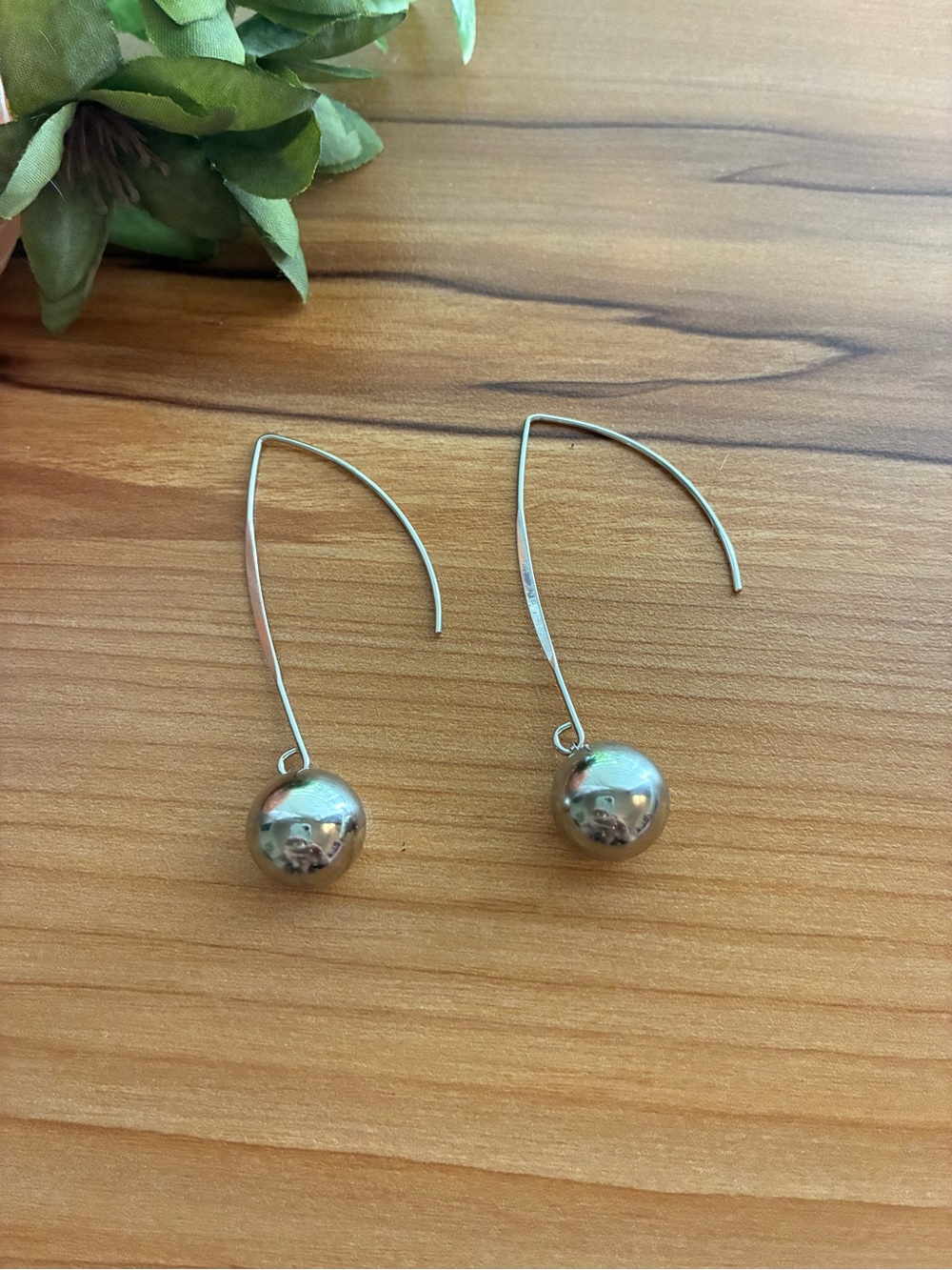 Sterling Silver Ball Drop Earrings - Silver